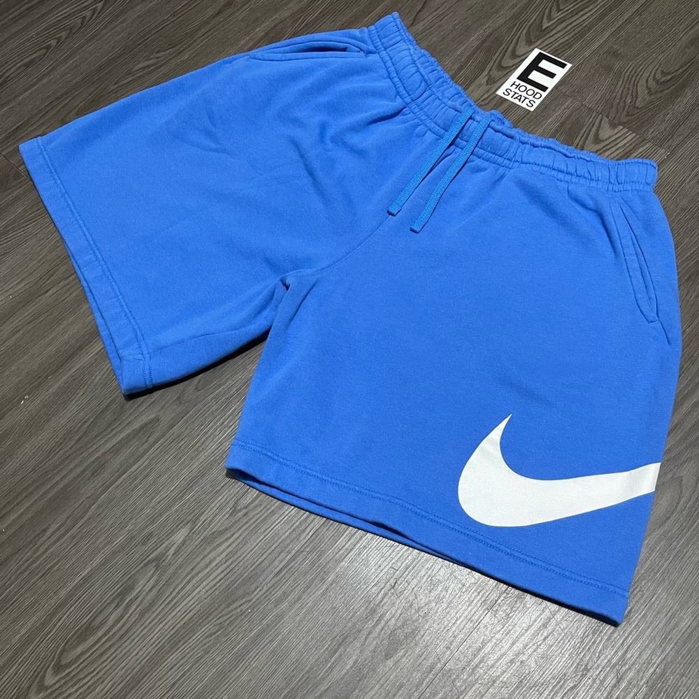 ❌S⭕️LD❌Nike Swoosh Fleece University Blue White Mens Size XL Shorts
